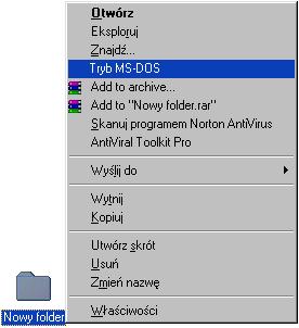 Szybki dost�p do okna dosowego